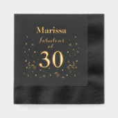 30歳の誕生日パーティー30歳 箔ナプキン (正面)