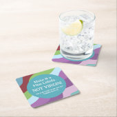 30歳の誕生日パーティー30気のあるそぶりをした歳と繁栄 スクエアペーパーコースター (インサイチュ)