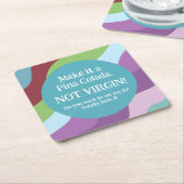 30歳の誕生日パーティー30気のあるそぶりをした歳と繁栄 スクエアペーパーコースター (アングル)