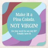 30歳の誕生日パーティー30気のあるそぶりをした歳と繁栄 スクエアペーパーコースター (正面)