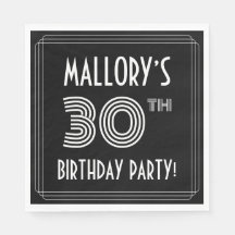 30歳の誕生日パーティー:アールデコスタイル+名前をカスタムする