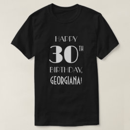 30歳の誕生日パーティー-アールデコルッインスパイアクシャツ Tシャツ