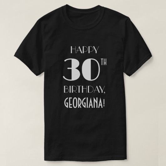 30歳の誕生日パーティー-アールデコルッインスパイアクシャツ Tシャツ (デザイン正面)