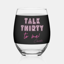 30歳の誕生日パーティー ステムなしワイングラス