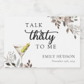 30歳の誕生日パーティー スパークリングワインラベル (シングルラベル)