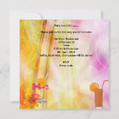 30歳の誕生日パーティー　トロピカルドリンク　カクテル2 招待状 (裏面)