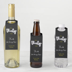 30歳の誕生日パーティー ボトルネックタグ