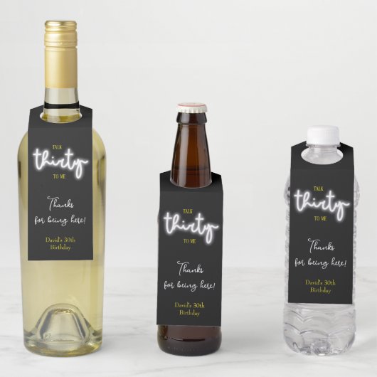 30歳の誕生日パーティー ボトルネックタグ (インサイチュ)