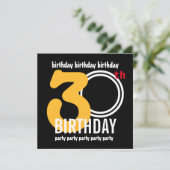 30歳の誕生日パーティー モダン ビッグナンバー A03A 招待状 (スタンド正面)