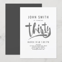 30歳の誕生日パーティー、モダン、男性向け