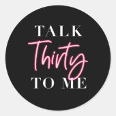 30歳の誕生日パーティー ラウンドシール (正面)