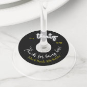 30歳の誕生日パーティー ワイングラスタグ (クローズアップ)