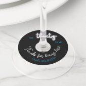 30歳の誕生日パーティー ワイングラスタグ (クローズアップ)