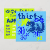 30歳の誕生日パーティー 招待状 (正面/裏面)