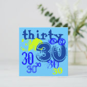 30歳の誕生日パーティー 招待状 (スタンド正面)