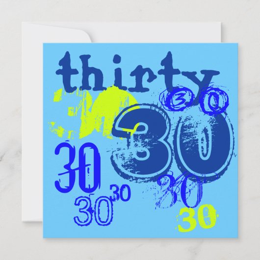 30歳の誕生日パーティー 招待状 (正面)