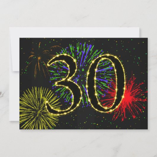 30歳の誕生日パーティー 招待状 (正面)