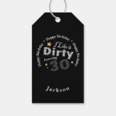 30歳の誕生日パーティー – 私はそれを好きダーティターニング30 ギフトタグ (裏面)