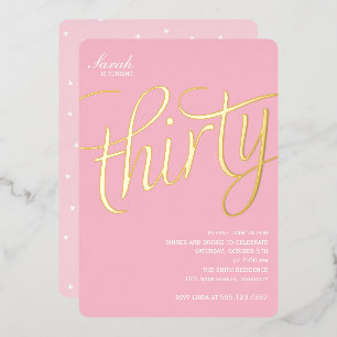 30歳の誕生日パーティー 箔招待状
