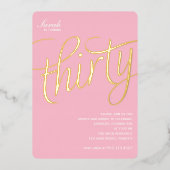 30歳の誕生日パーティー 箔招待状 (正面)