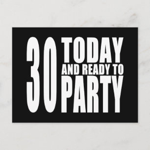30歳の誕生日パーティー: 30今日&パーティー準備 ポストカード