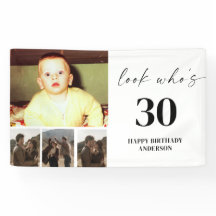 30歳の誕生日パーティー 4枚のフォトコラージュ
