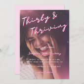 30歳の誕生日パーティー Thirty & Thriving 30歳の誕生日パーティー 招待状 (正面/裏面)