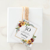 30歳の誕生日ヒマワリのお礼 フェイバータグ (インサイチュ)