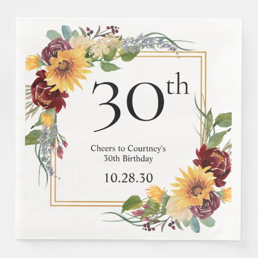 30歳の誕生日ヒマワリ (正面)