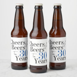 30歳の誕生日ビールと応援タイポグラフィパーティー ビールラベル