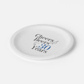 30歳の誕生日ビールと応援タイポグラフィパーティー ペーパープレート (アングル)