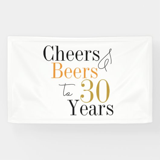 30歳の誕生日ビールと応援ミニマルパーティー 横断幕 (横)