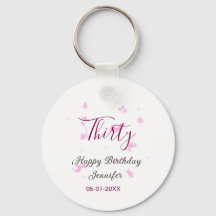 30歳の誕生日ピンクのグリッタースターブラック30th date