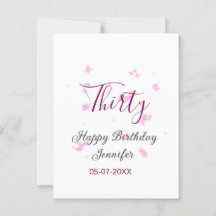 30歳の誕生日ピンクのグリッタースターブラック30th date