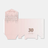 30歳の誕生日ピンクのバラの金ゴールド感謝してい滴 フェイバーボックス (折り畳みなし)