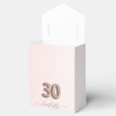 30歳の誕生日ピンクのバラの金ゴールド感謝してい滴 フェイバーボックス (オープン)