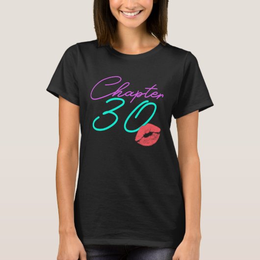 30歳の誕生日ピンクの女性 Tシャツ (正面)