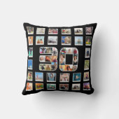 30歳の誕生日ファミリーフォトメモリーズコラージュ クッション (裏面)