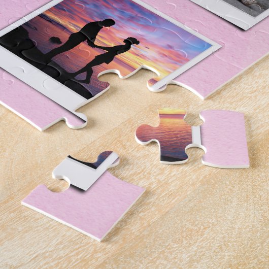 30歳の誕生日ファミリーフォトメモリーズコラージュ ジグソーパズル (側面)