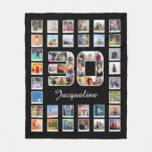 30歳の誕生日ファミリーフォトメモリーズコラージュ フリースブランケット (正面)