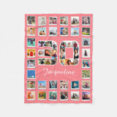 30歳の誕生日ファミリー写真集49写真 フリースブランケット (正面)