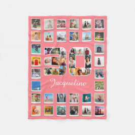 30歳の誕生日ファミリー写真集49写真 フリースブランケット