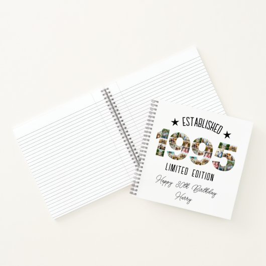 30歳の誕生日フォトコラージュ設立1995 ノートブック (内部)