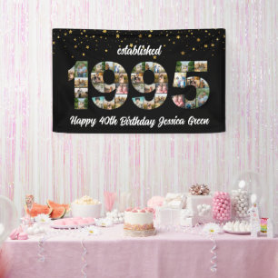 30歳の誕生日フォトコラージュ設立1995 横断幕