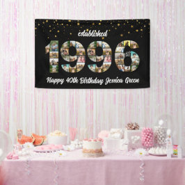 30歳の誕生日フォトコラージュ 1996年設立 横断幕