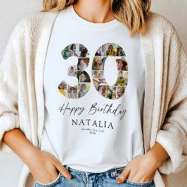 30歳の誕生日フォトコラージュTシャツ Tシャツ