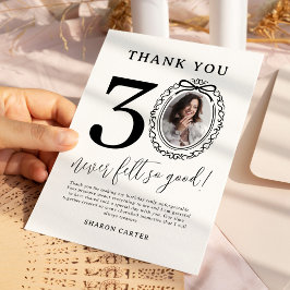 30歳の誕生日フォトサンクスカード サンキューカード