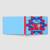 30歳の誕生日フォトスター赤い青のゲストブック ゲストブック (全面)