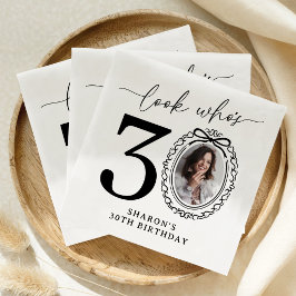 30歳の誕生日フォトナプキン スタンダードカクテルナプキン