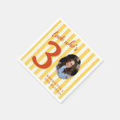 30歳の誕生日フォトナプキン スタンダードカクテルナプキン (角)